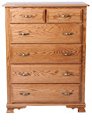 Prairie Baby Dresser, Oak Hardwood, Medium Finish